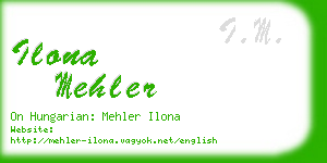 ilona mehler business card